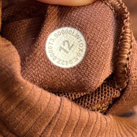 Lululemon Ribbed Nulu Racerback Yoga Tank Top 12 | Roasted Brown | Built-In Bra - Picture 6 of 6